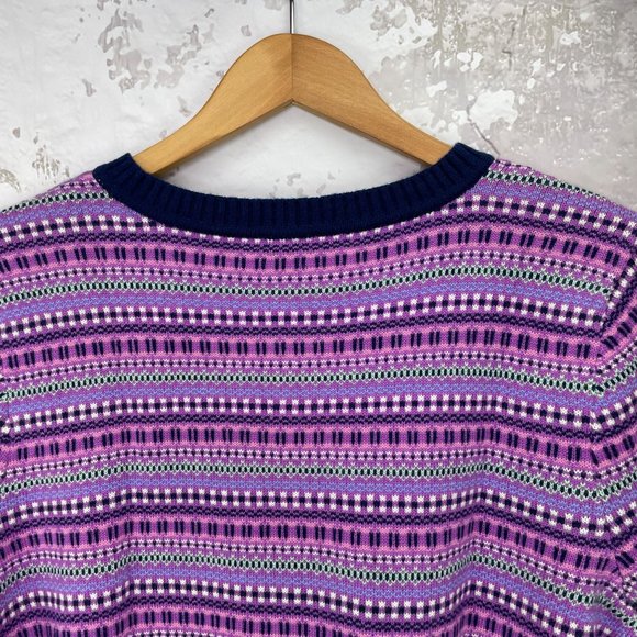 Talbots Fair Isle Nylon Lambswool Cardigan L NWT - Picture 5 of 9